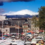 Il mercato a Piazza Carlo Alberto dopo un temporale