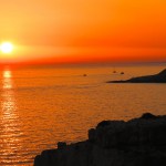 Tramonto infuocato a Leuca