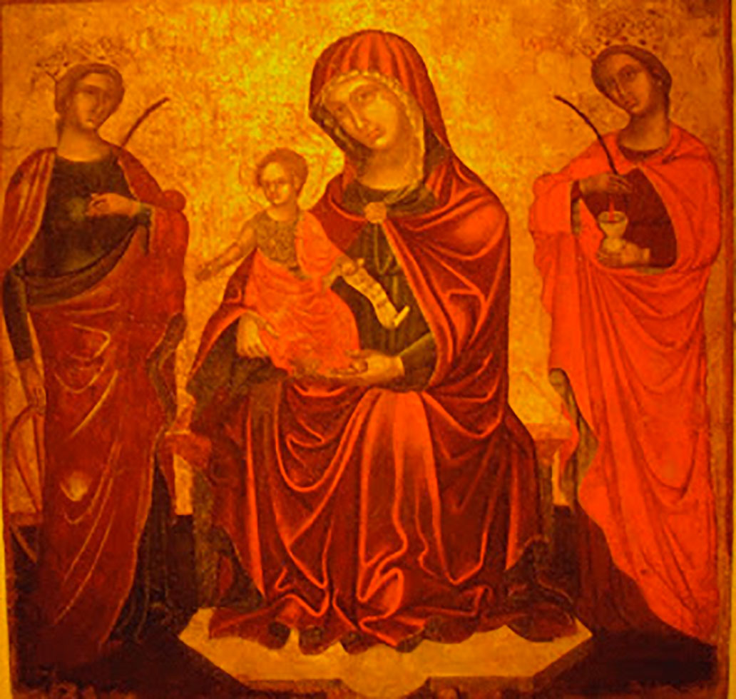 La Madonna della Consolazione tra S. Caterina e S.Lucia, Museo Benaki, Atene